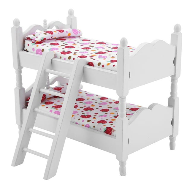 Cama para muñecas juguete ligero y cómodo de madera de primera litera para muñecas hija pequeña para niños y niñas de jardín de infantes ANGGREK Otros