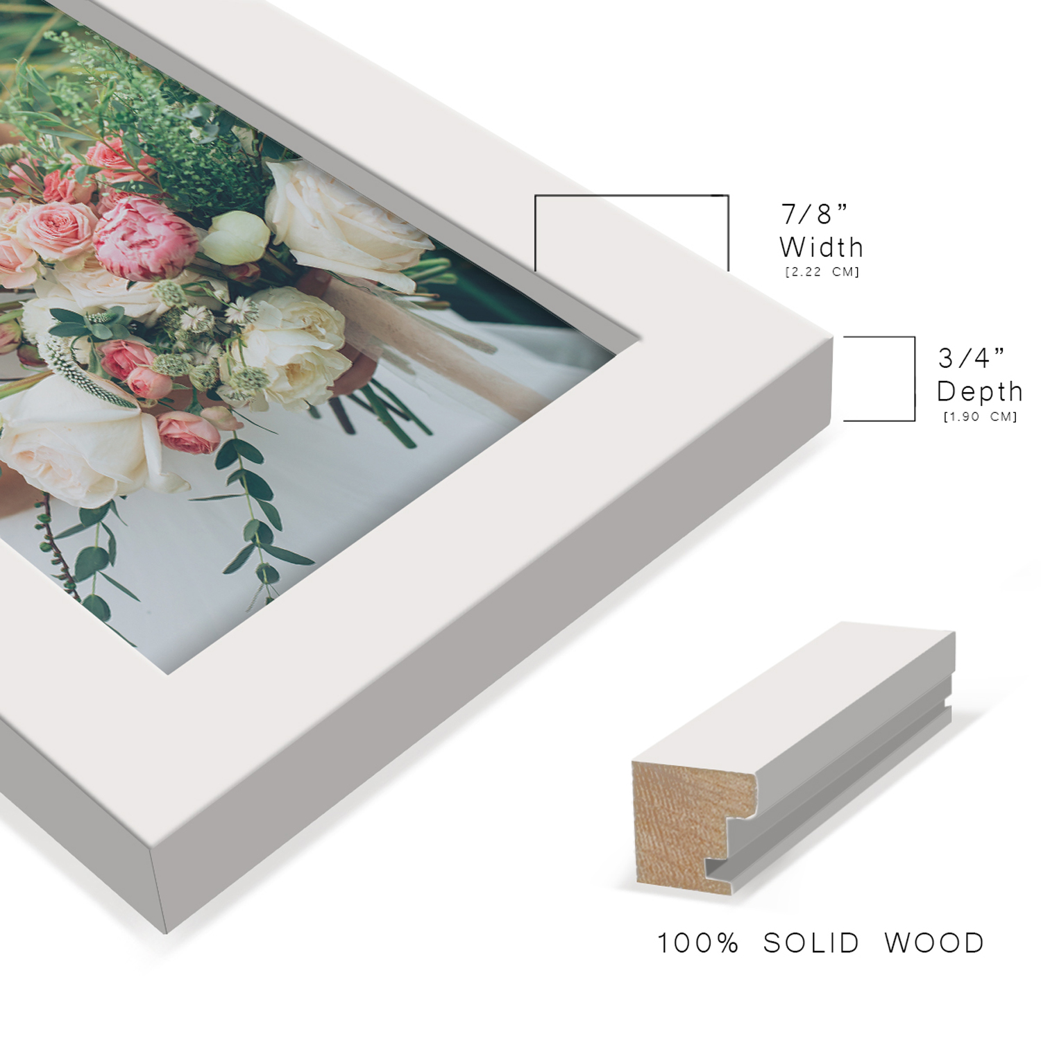 Modern 3.5 in. x 5 in. White Picture Frame (Set of 2)