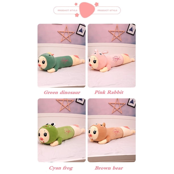 Creative gift changeable little pig doll lovely Christmas gift transformed into Pig Plush Doll sleeping pillow birthday giftGreen dinosaur130cm Deng Xun unisex