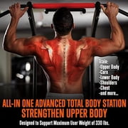 SQUATZ Pull-Up Dip Station - Your All-in-One Power Tower Gym and Chin-Up Bar Stand with Collapsible Bench for Home Exercise and Bench Press