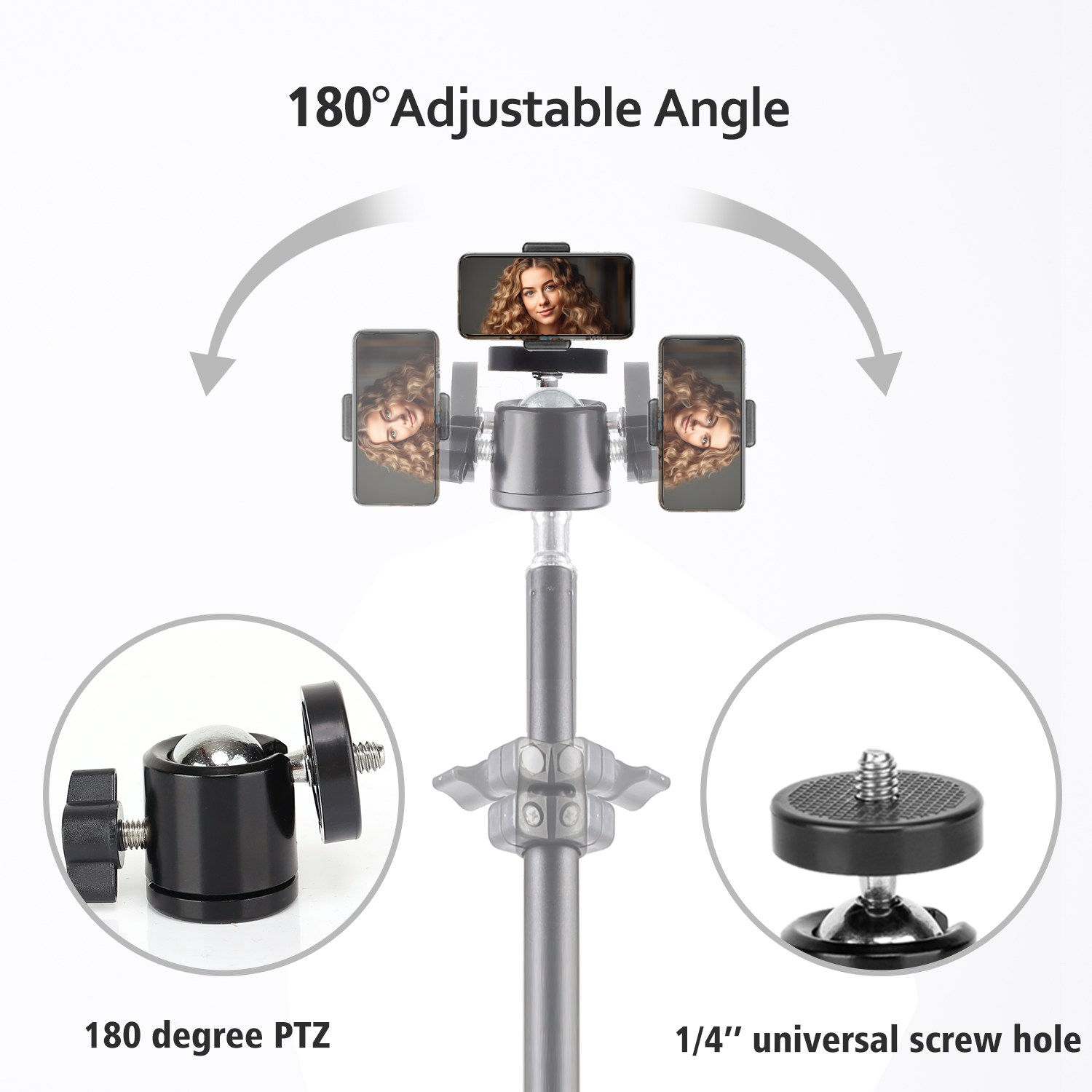 UEGOGO Adjustable 63" Metal Photography Tripod Stand With Accessories