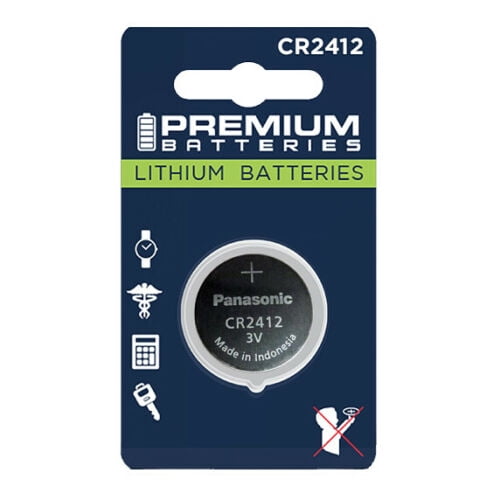 Premium Batteries Panasonic CR2412 Lithium 3V Coin Cell Battery Child