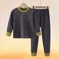 thumbnail image 2 of WXFAZCVU Pajamas for Girls Warm Fleece Lined Underwear Set Long Sleeve Shirt and Pants Outfits Fall Clothes Size 2-3 Years, 2 of 4