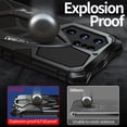 thumbnail image 3 of ELEHOLD for Samsung Galaxy S22 Ultra Rugged Metal Case,MIlitary Grade Drop Protection,Aluminium Alloy Back Cover Shockproof Case with 4-Corner Protection Screw Fixation for Samsung S22 Ultra,Black, 3 of 11