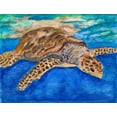 thumbnail image 2 of Odum, Jan 18x15 White Modern Wood Framed Museum Art Print Titled - Turtle at Sea, 2 of 4