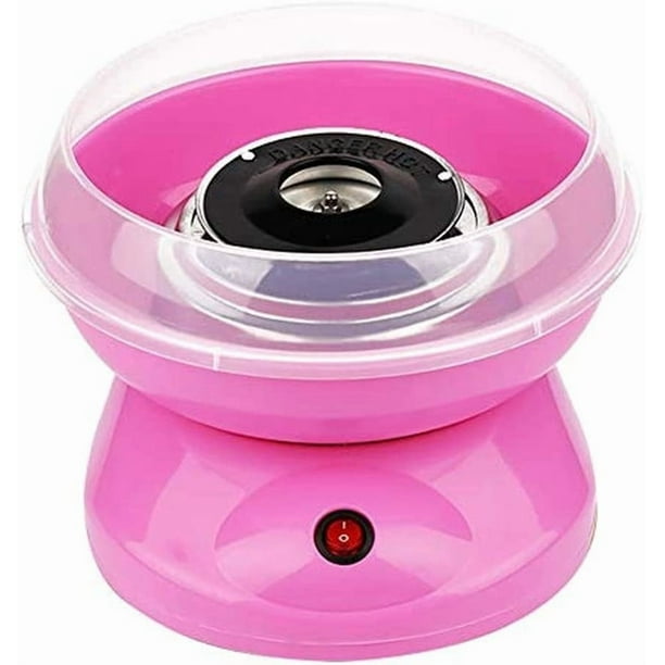 Máquina clásica para hacer algodón de azúcar, caramelos duros y sin azúcar, máquina para hacer algodón de azúcar, máquina para malvaviscos, suministros para fiestas de cumpleaños y Navidad (rosa)