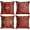 Colorful Red Tribal, variant on Throw Pillow Covers Geometric Kilim Moroccan Home Decor Set of 4 Oriental Ikat Pillow Cases Living Room Decorative 16 x 16 Inches Cushion Couch Sofa Pillowcases Colorful Red Tribal