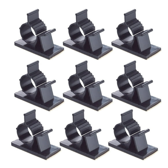 50pcs Plastic Clips Adhesive Backed Wire Cable Clips Cord Management Adjustable Clamps