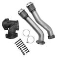 thumbnail image 1 of Bellowed Up Pipe Kit, Stainless Steel Exhaust Manifold Bellowed Up Pipes Kit Heat Resistant  for 7.3L Powerstroke Diesel, 1 of 7