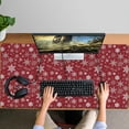 thumbnail image 4 of Long Mouse Pads for Desk,Red Christmas Snowflake Pattern Desk Mats on Top Of Desks, Desk Mouse Pad Extra Large with 3mm Non-Slip Base and Stitched Edge for Gaming,Office,Work,Home 47.3x23.6in, 4 of 5