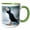 Green/White, variant on 3drose, Atlantic Puffin, Fratercula Arctica, Machias Seal Island, Maine, 15oz Two-tone Red Mug