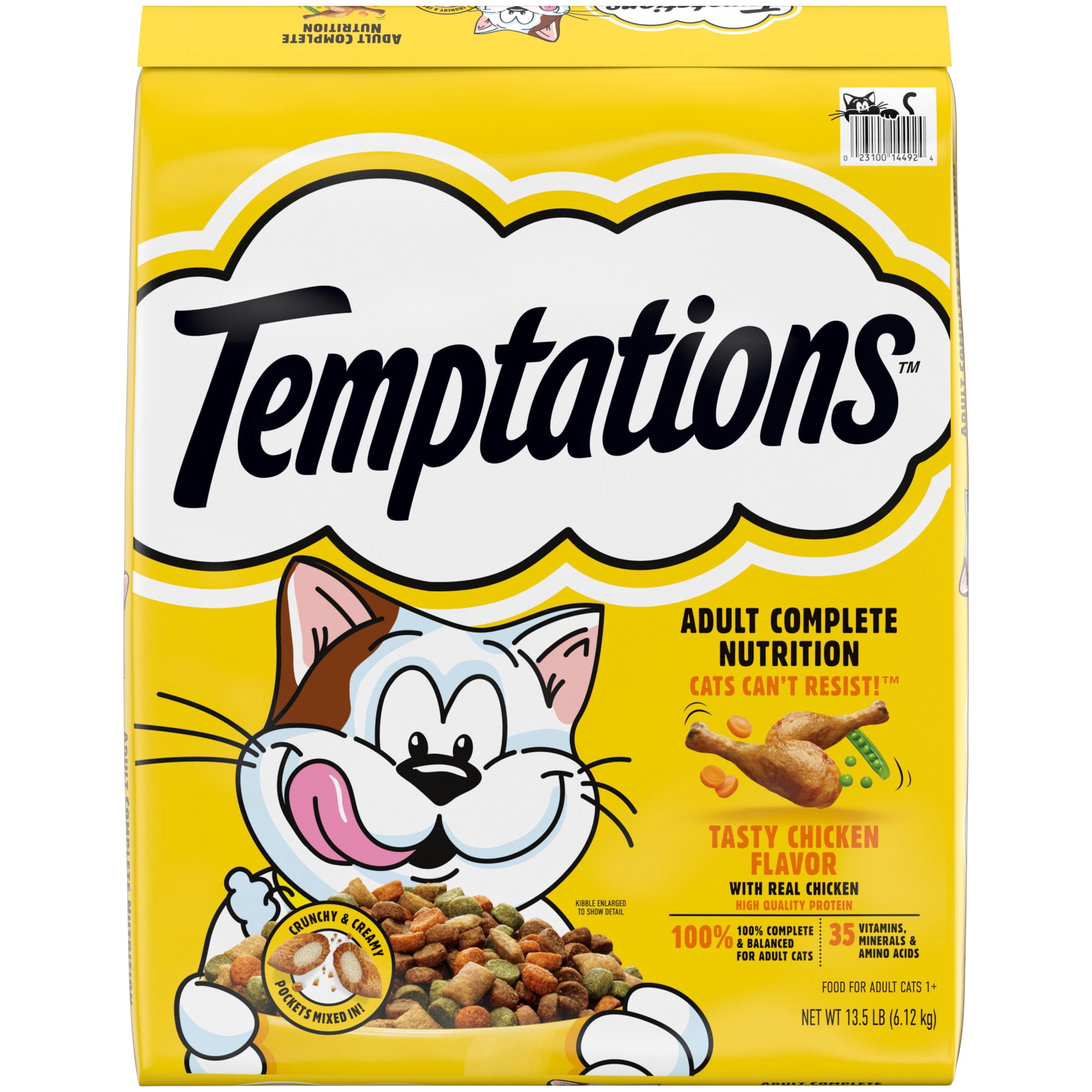 (2 pack) Temptations Adult Dry Cat Food Tasty Chicken Flavor, 13.5 Lb Bag