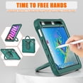 thumbnail image 6 of XYX For iPad Mini 7th/6th Gen Case 8.3 inch 2024/2021, 360 Rotating Hand Grip, Shoulder Strap, Heavy Duty Drop Protection, Green, 6 of 7