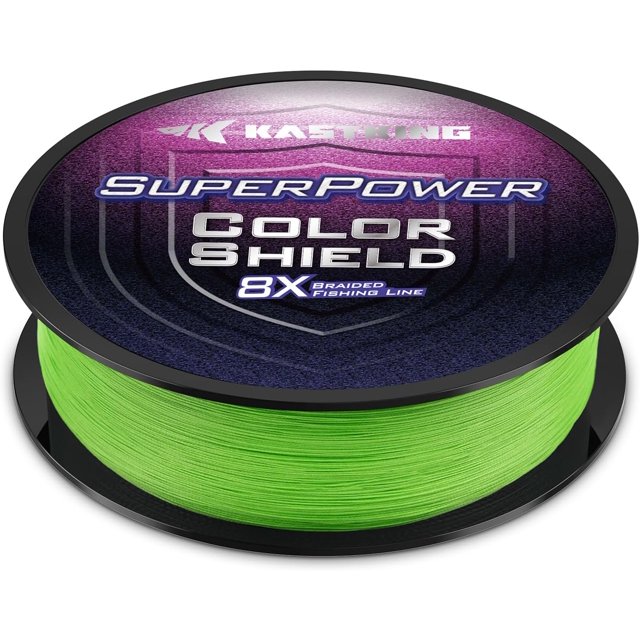 czcpp-Superpower ColorShield Ligne de Pêche Tressée - Ligne Tressée Résistante à la Décoloration, 100 % Fibre Teinte en Solution UHMWPE, Ligne Lisse et Solide, Extensible, Sensible, Haute Résistance à l'Abrasion