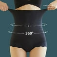 thumbnail image 4 of opvise Women Underpants High Waist Great Elasticity Skinny Soft Breathable Tummy Control Butt-lifted Postpartum Panties Black M, 4 of 7