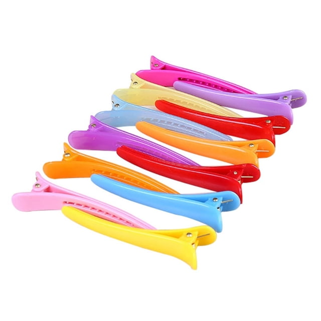 SHISUYAN 10 Assorted Color Plastic Hair Clips for Women Perfect for Styling and Sectioning 10 Count