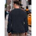 thumbnail image 4 of Coshow Mens Crewneck Pullover Sweater Waffle Textured Long Sleeve Knitted Sweaters with Elbow Patches, 4 of 5