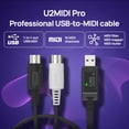 thumbnail image 2 of CME U2MIDI Pro - Cable MIDI USB de alta velocidad con filtro y asignador - Interfaz USB a MIDI Plug & Play para computadora/portátil/PC a instrumento/dispositivo MIDI - 6.5 pies, 2 of 5