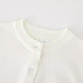 thumbnail image 4 of Otqutp Cardigan Sweaters Toddler Baby Boys Girls Long Sleeve V-Neck Kids Button Knitted School Tops Outwear School Student Outwear(White,5-6 Years), 4 of 8