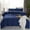 Navy, variant on JML Twin Size Duvet Cover Set 2 Piece, Washed Microfiber Comforter Cover,Burgundy