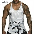 thumbnail image 2 of Men Fashion Color Block Print Bodybuilding Sport Vest Fitness Undershirt, 2 of 2