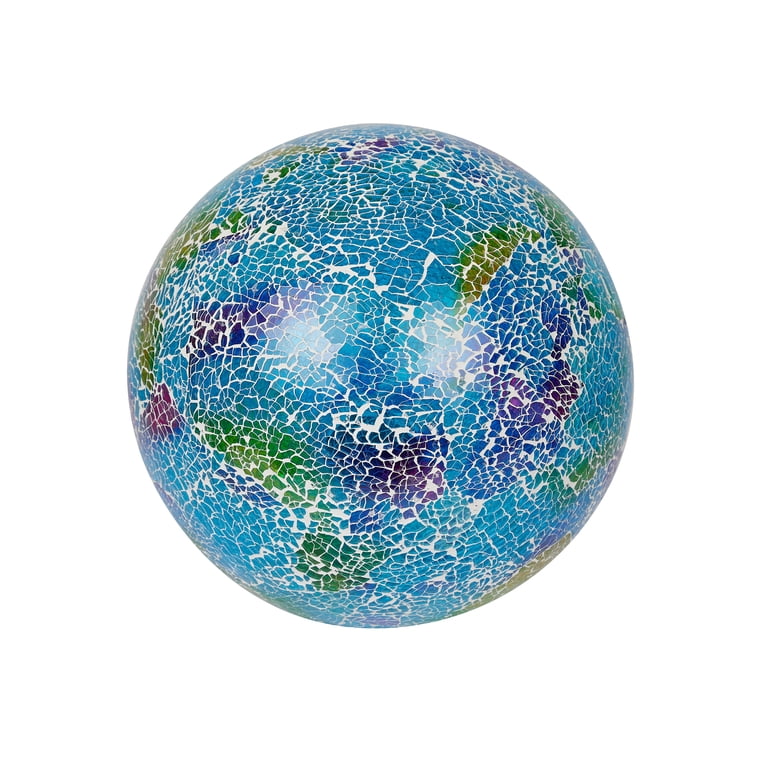 Alpine Corporation 10-in Diameter Multi-color Blown Glass Gazing Ball