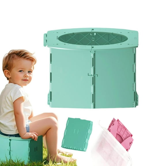 2025 New Travel Potty, Upgraded Portable Potty, Foldable Potty Seat with Cleaning Bags, Reusable Toilet for Outdoor Camping,, Foldable Toilet for Outdoor Toddler Potty Seat
