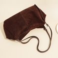thumbnail image 7 of Suede Cow Leather Hobo Bag, Soft Slouch Shoulder Handbag, 13.78x5.91x7.87inch, 7 of 7