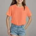 thumbnail image 2 of Zshosam Girls Spring Tops Shirt for Kids Flip Sequin Girls and Boys Green T-Shirt Clothing (Orange,5-6 Years), 2 of 4