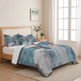 thumbnail image 5 of King Quilt Set 96''x106'', Blue Grey Lightweight Summer Bedspread Coverlet Set with 2 Pillow Shams, Modern Oil Painting Art Abstract Breathable All Season Quilt Bedding for Bedroom/Guest Room, 5 of 9
