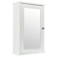 thumbnail image 3 of Single Door Mirror Indoor Bathroom Wall Mounted Cabinet Shelf, White, 3 of 9