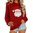 thumbnail image 2 of Ailaofu Chandail de Noël pour Femmes Col Rond Cadeaux de Noël Haut Décontracté Manches Longues, 2 of 6