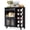 Black, variant on Olakee Exclusive 24-Cup Display Hutch Coffee Cabinet with Massive Monthly-Capacity Drawer, Walnut Farmhouse Design