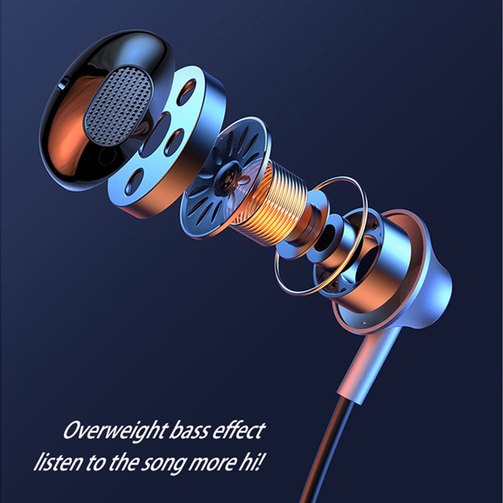 Wireless Earbuds, Bluetooth Ear Buds with Big Bass Stereo Sound, 48 Hours Playtime, Lightweight in-Ear Fit Earphones, IPX7, Hands-Free Calls with AI for iPhone, Android, Pad, Sports, Workout - Black