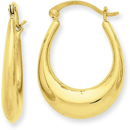 Black Bow Jewelry Company - 14kt Yellow Gold Polished Hoop Earrings ...