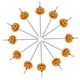 thumbnail image 1 of de 12 de papel decorativas - de azúcar de Halloween, decorativas de rayas de de calabaza - con carteles adhesivos, 1 of 8