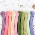 thumbnail image 2 of ThreadArt Premium Egyptian Long Fiber Cotton Embroidery Floss Thread Kit in Spring Flower Colors - Six Strand Set for Hand Embroidery, Friendship Bracelets, Cross stitch and Crafts, 2 of 9