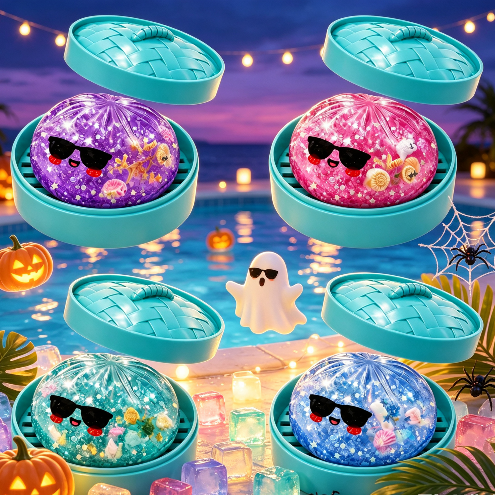 2026 Halloween Mystery Dumpling Squishy, Colorful Summerween Dumpling Squishy, Bao Bun Mystery Dumplings Holiday Squeeze Balls Stress Relief Sensory, New Halloween Dumpling Squishies(Random)