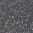 thumbnail image 2 of Zelouf Paint Brush Foil On Pearl Silk Chiffon  , Sewing, DIY, Crafts Fabric by the Yard, Black/gold, 3 Yard, 2 of 2