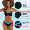 thumbnail image 3 of Nicelf Bikini Sets for Women, Triangle Adjustable Bathing Suit for Women Color Block 2 Piece Swim Suits for Women 2026 Cute Summer Women's Swimwear, 3 of 6