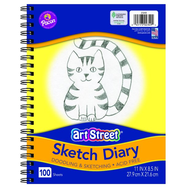 Art Street 8.5"x11" White Paper Sketch Diary