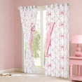 thumbnail image 3 of Manfei Initial Letter V Curtains for Living Room,Cute Bowtie Blackout Curtains Set of 2 (42x63),Pink White Curtains and Drapes (42x63) For Girls,Breathable Bedroom Decoration, 3 of 7