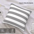 thumbnail image 4 of White and Grey Throw Pillow Covers Home Decor 18x18 Inch, Grey Decorative Pillowcase Cushion Cover Soft for Bed Sofa Couch, 2 Sets, 4 of 6