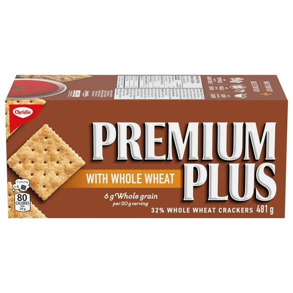 Premium Plus, Whole Wheat Crackers, 481 g