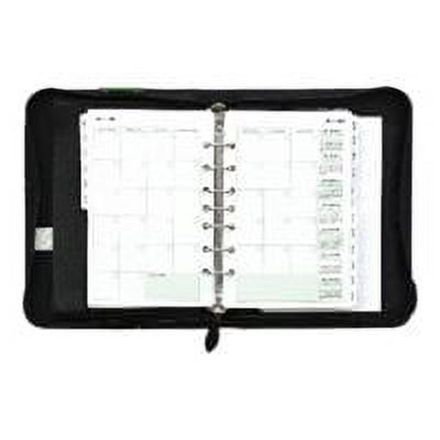 Day-Timer Avalon Desk - Day planner - - 7 holes - black - vinyl