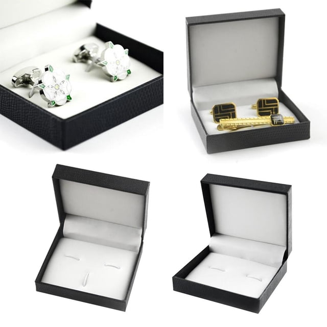 2 Pcs Caja Organizador de Joyas Salvador para Gemelos Collar Adultos Unisex Cumpleaños Navidad, Gemelos de almacenamiento de clip de corbata