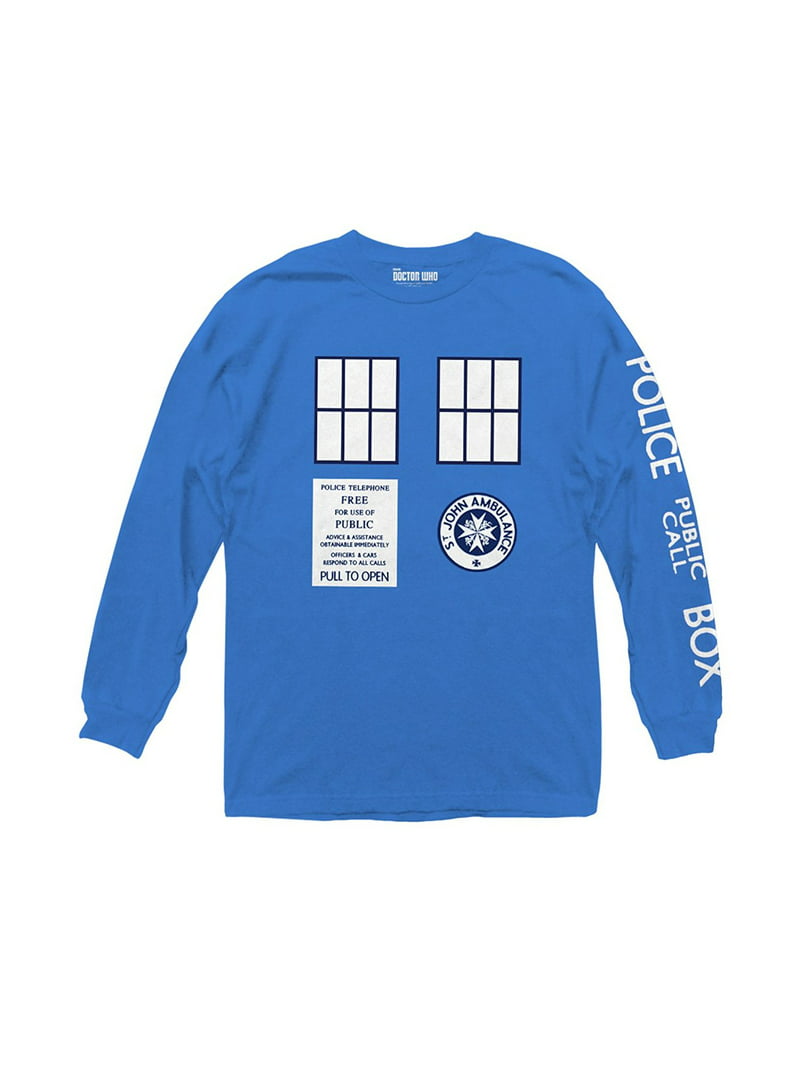 Doctor Who TARDIS Trompe Long Sleeve T-Shirt Walmart.com