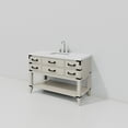 thumbnail image 5 of Norwalk 48 in W x 22 in D White Oak Single Bath Vanity, White Quartz Top, and Faucet Set, 5 of 8