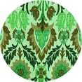 thumbnail image 1 of Ahgly Company Machine Washable Indoor Square Transitional Jade Green Area Rugs, 3' Square, 1 of 7