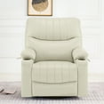 thumbnail image 4 of MCombo Power Recliner, Electric Swivel Glider Rocker Recliner Chair for Nursery with Vibration and Heat, USB Ports, Cup Holders and Pockets, Faux Leather 7785, 4 of 6